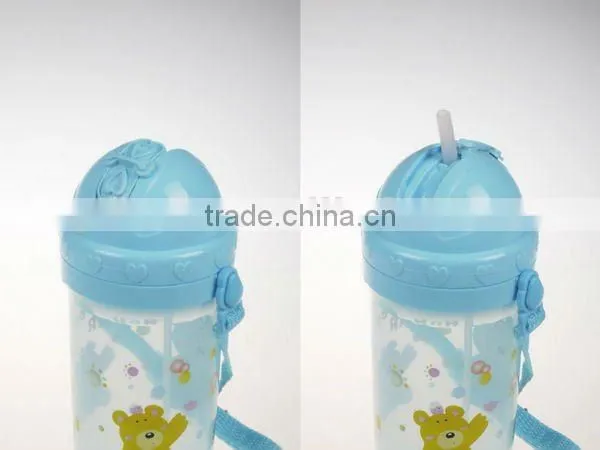 A024 600ml high quality cartoon plastic children water bottle shantou shuanghuan viassin plastic drinking bottle for kids