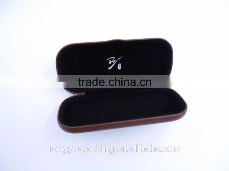 aluminum hard shell reading PU leather glasses case
