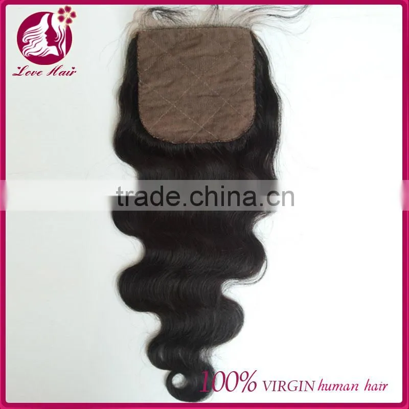 7A Free Shipping Brazilian Virgin Hair Body Wave Closures Human hair Lace Closure 4*4 Middle Free 3 Way Part Silk Base Closure