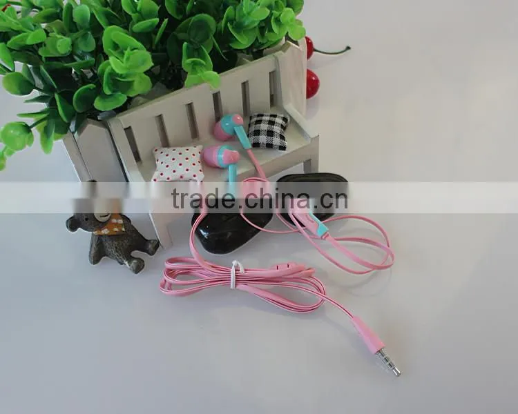 Colorful Earphones 'New Products Earphones Headphones With Mic,Flat Cable Earphone.