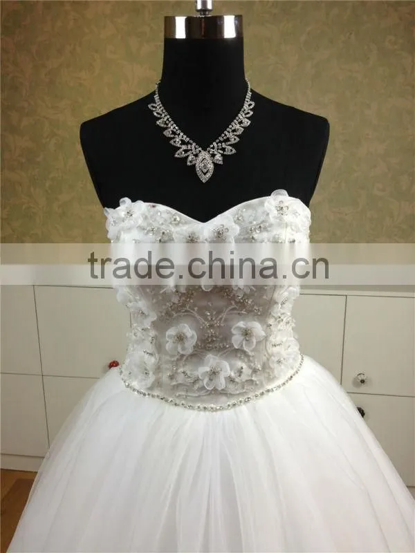 strapless sweetheart nekline rhinestone beaded sequin wedding dresses