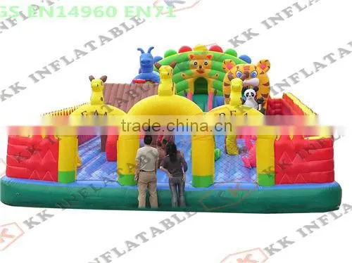 Dreamy inflatable park for bouncy toys wonderful land children games