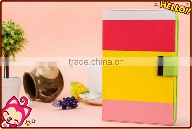 The new arrival products three colors wallet case for apple ipad mini case