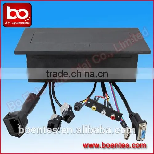 Office Table Multifunction Desktop Hidden Box/Pop Up Power Socket with Connector Wires