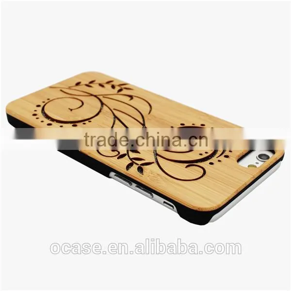 Christmas present wood 3d image back cover case for iphone 4