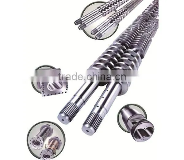 Conical twin screw and barrel for pelletizer/for color master batch production line