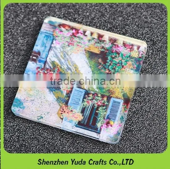 Custom made acrylic cup coasters, acrylic material elegant laser cut placemat coaster