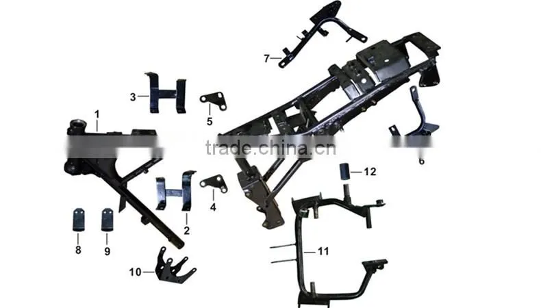 Quality guarantee factory price motorcycle frame assy