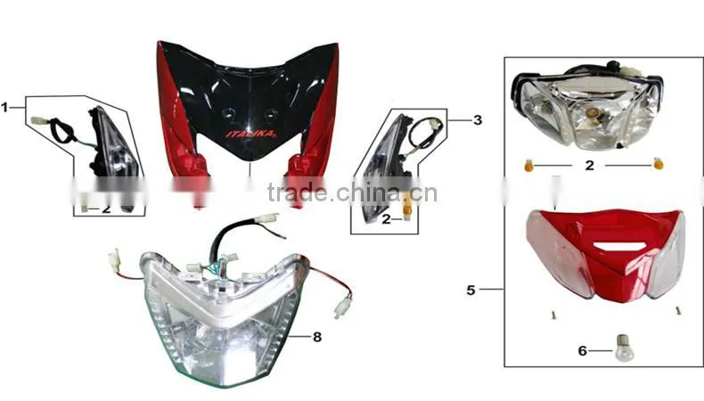 High performance motorcycle body kits front panel