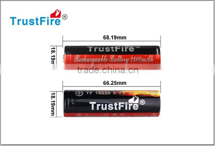 Trustfire 18650 batterie 2400 mah 3.7V , rechargeable battery for led torch !!!