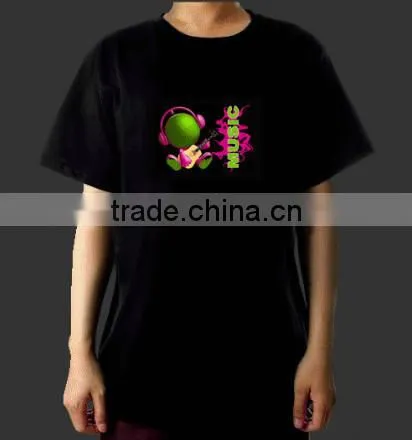 100% cotton EL t-shirt for party