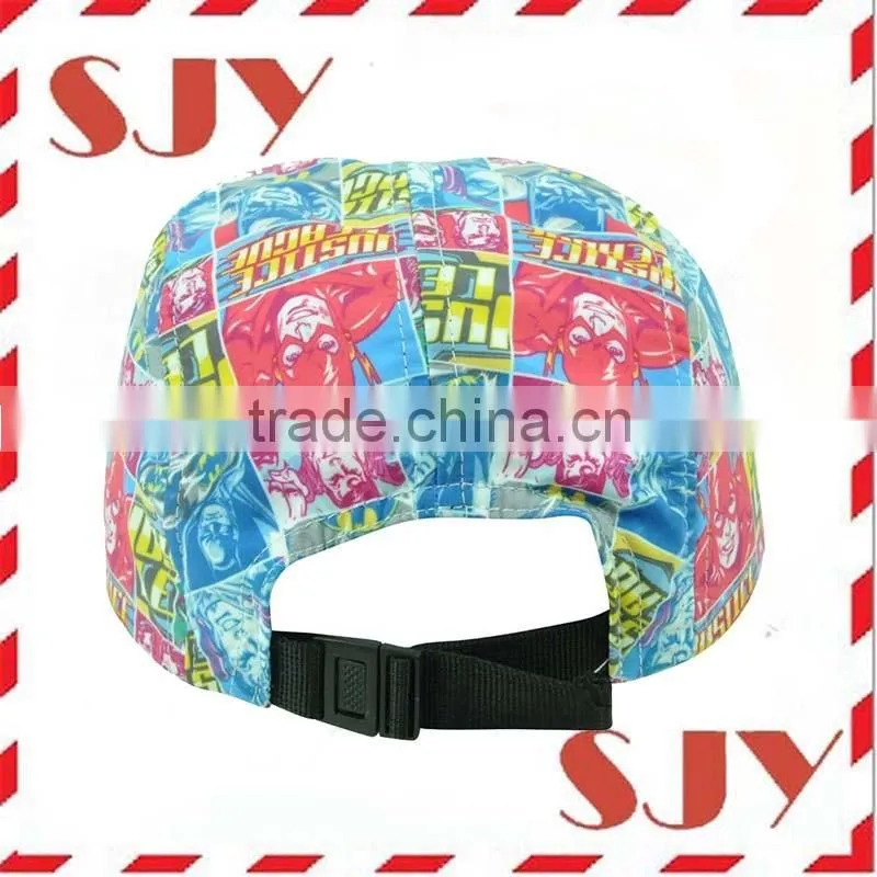 Custom All Over Print Floral 5 Panel Biker Hat