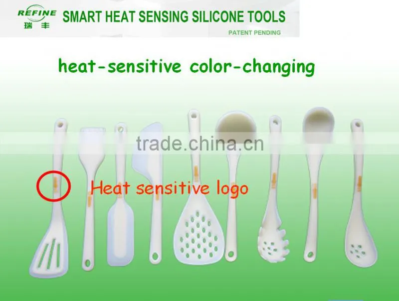 Food grade big Kitchen spoon silicone mixing spoon with durable nylon core
