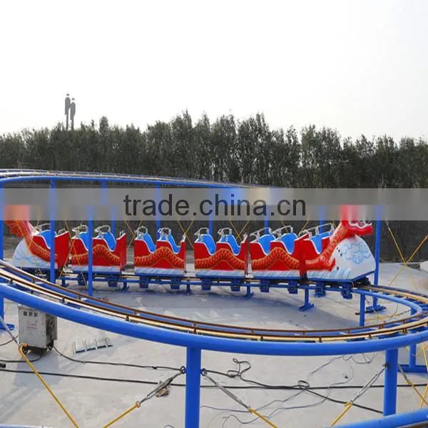 China factory fun park rides cheap roller coaster slide dragon for sale amusement games