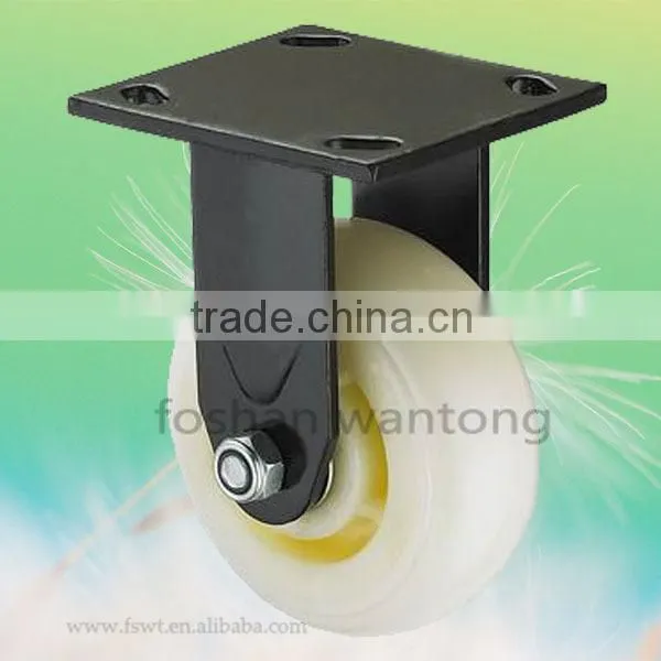 Black Top Plate Heavy Duty Rigid Caster For Trolley
