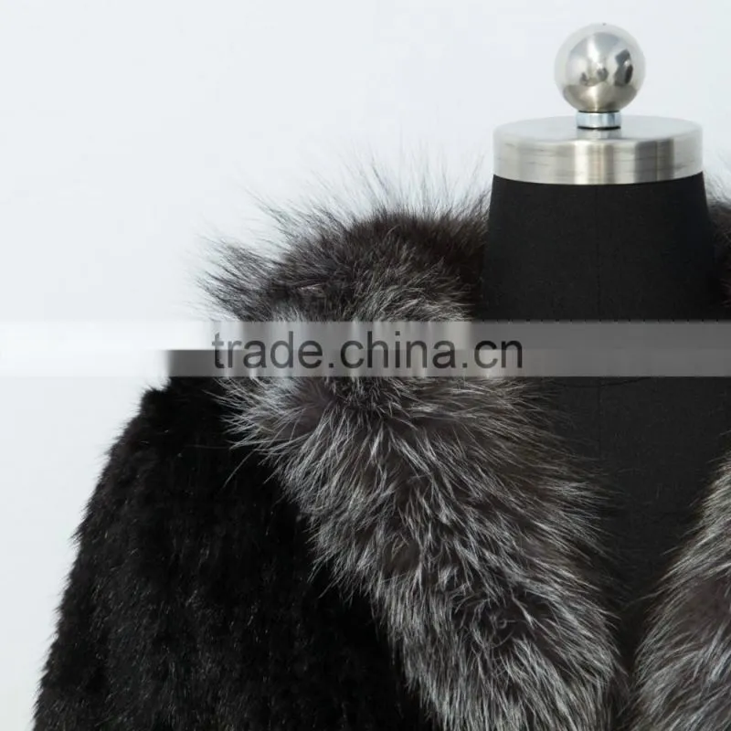 Fashion genuine knitted mink fur coat for women MC08