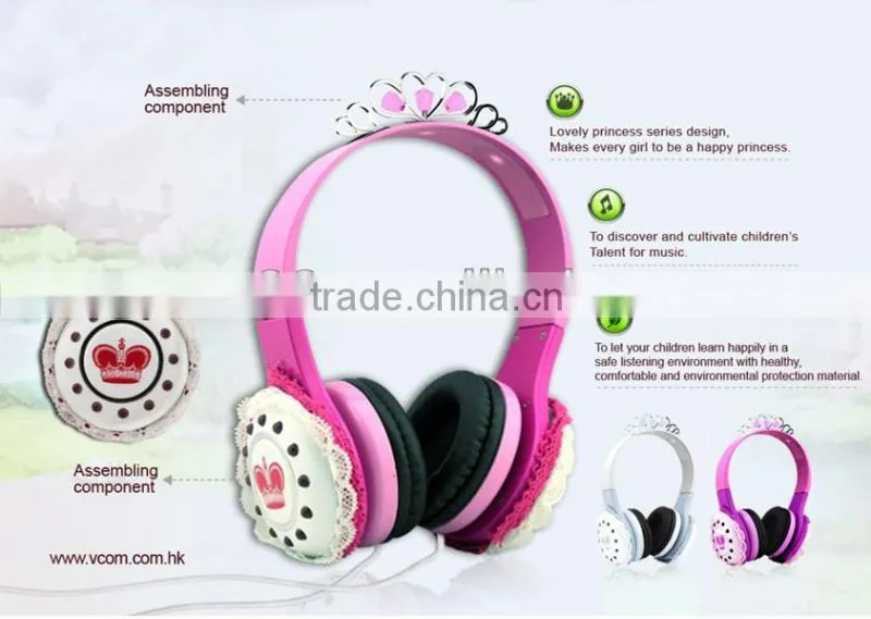 VCOM Newest Professional Design Children's headphones for 6-12 years old Children