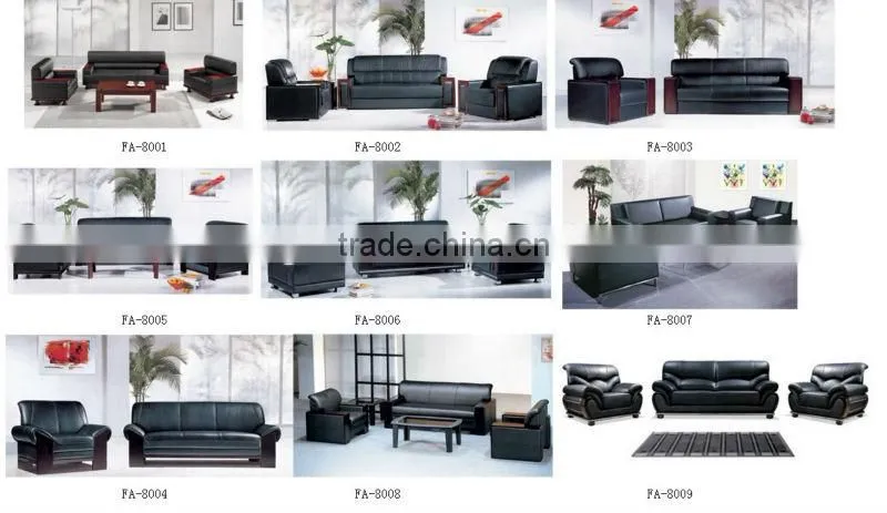 leather reception sofa