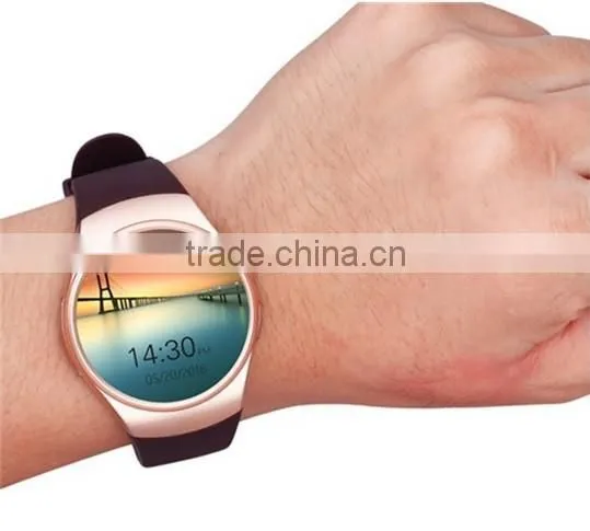 2016 High Quality Wholesale KW18 Smart Watch, IPS Round touch Screen Smart Watch with Heart Rate Monitor