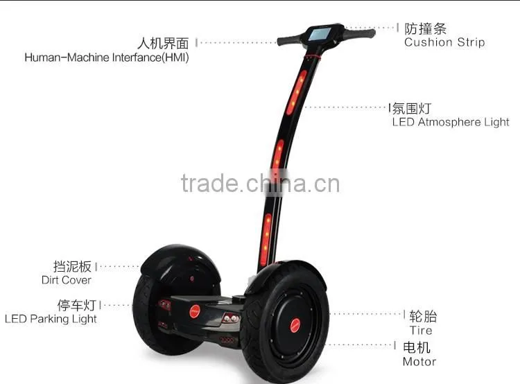 Newest 2 Wheels Scooter Adult Electric Skateboard With Handlebar