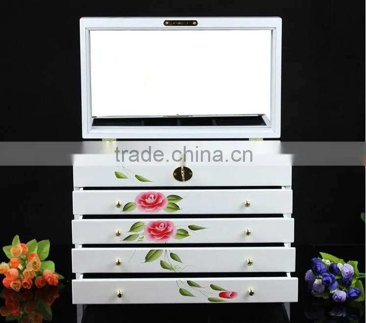 newest natural wooden jewelry box unique lacquer jewellery gift packaging box