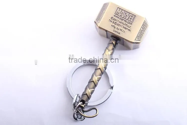 Newest Marvel Thor keychain Thor hammer keychain alloy hammer of Thor keychain