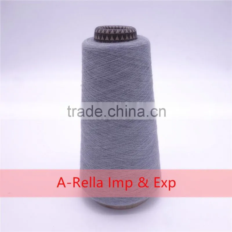 polyester spun yarn gray yarn1.5# 32S/1 in cone knitting yarn 100% polyester