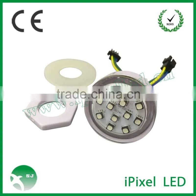 Rgb amusement led pixels 38mm diamater 19mm install hole