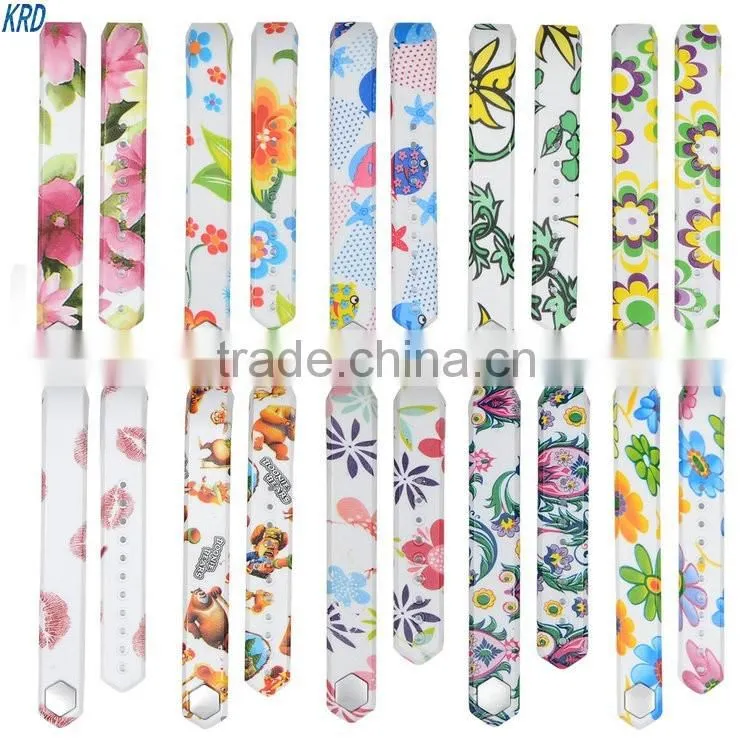High Quality Printed Colors Silicone Watch Band Strap Bracelet For Fitbit Alta Tracker Watch Accessories