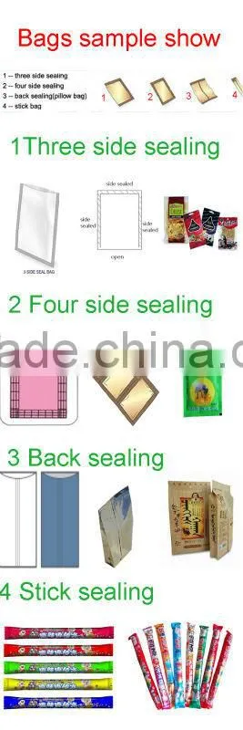 food grade plastic packing bag packing machine