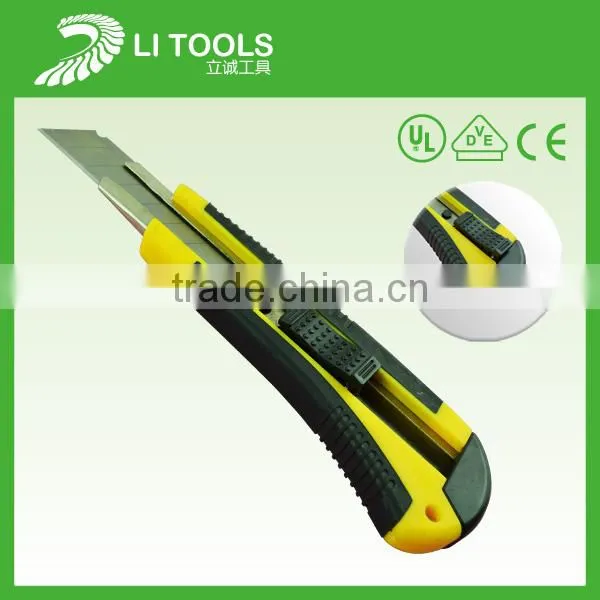 New design abs retractable folding cutter knife with carbon steel blade