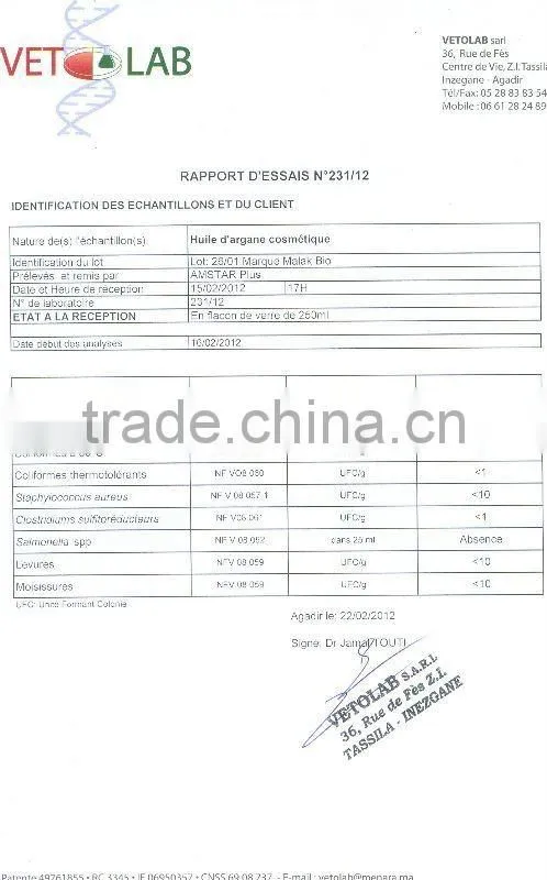 Argan oil wholesale