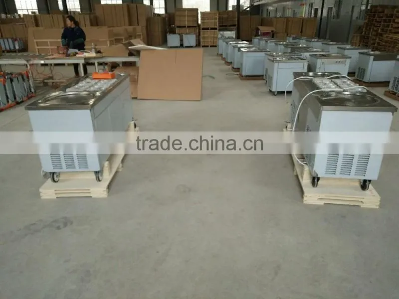 fried ice cream rolls machine new 2016 fried ice cream machine double pan