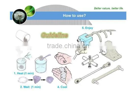 China biodegradable white polymorph plastic for resin bandage