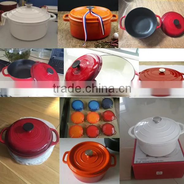 China color enamel coated cast iron casserole pot with low price