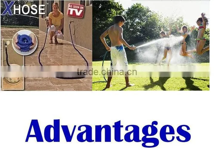 expandable garden hose / magic hose / latex hose with spray gun 25ft 50ft 75ft 100ft