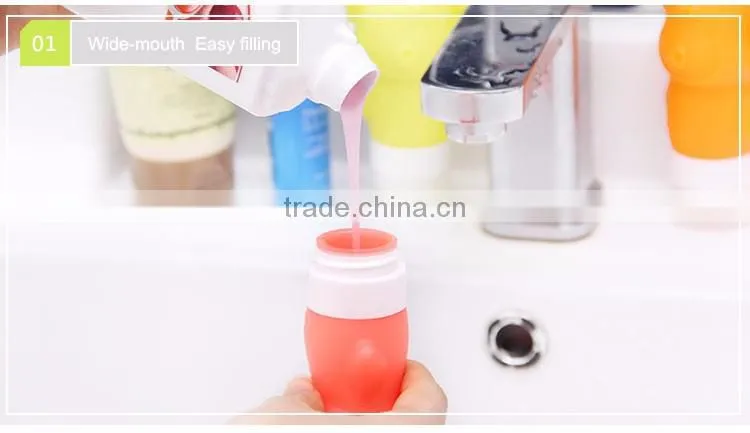 Food grade silicone Travel Set Bottles Monkey shape bottles Carry-on Airline Aprroved