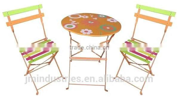 Painted iron bistro set
