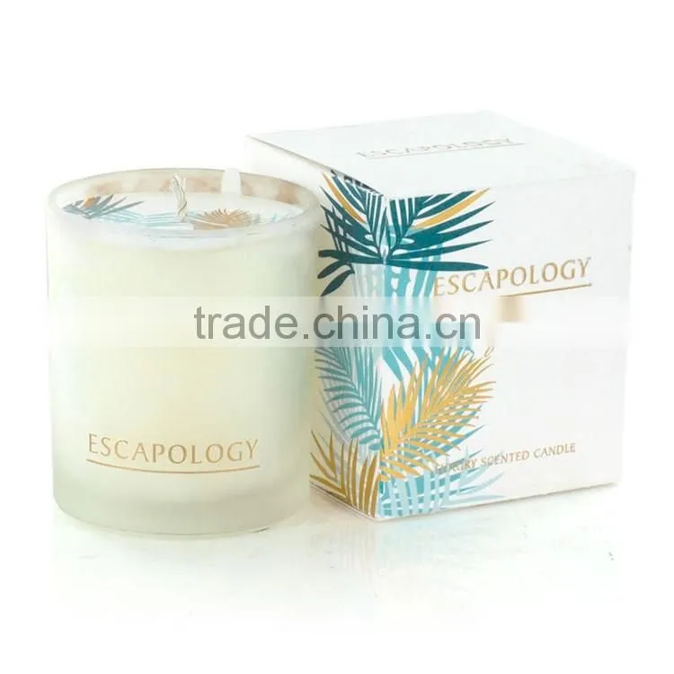 customized 100% natural soy wax candle in glass jar , scented candle,natural essence candle