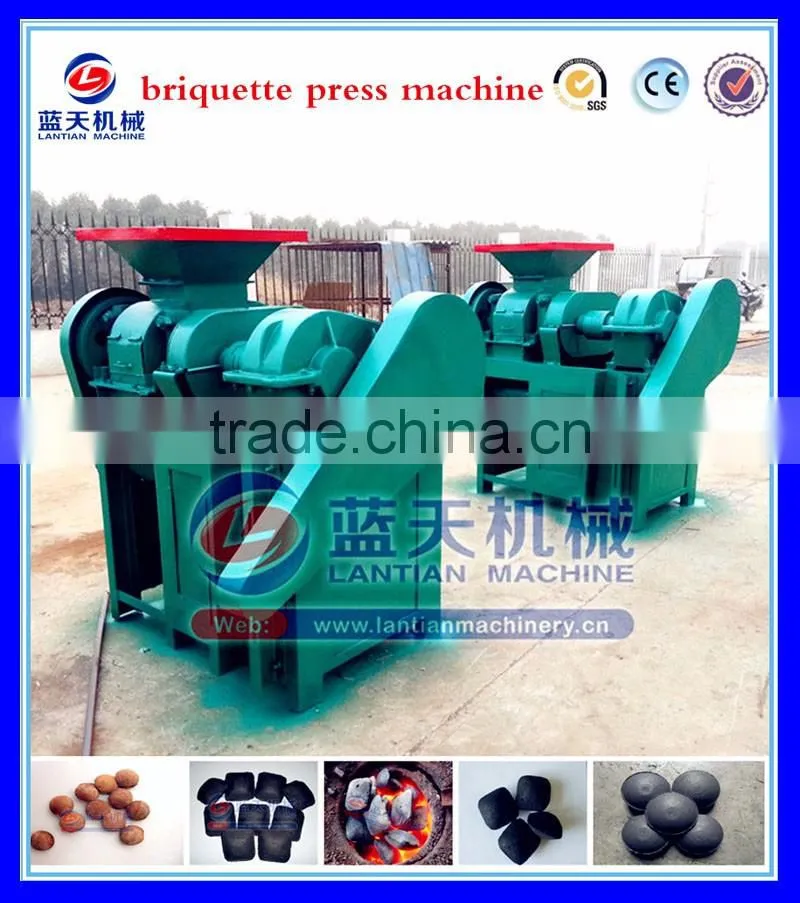 High Pressure 2 Rollers Mechanical Charcoal Ball Press Machine For South Africa