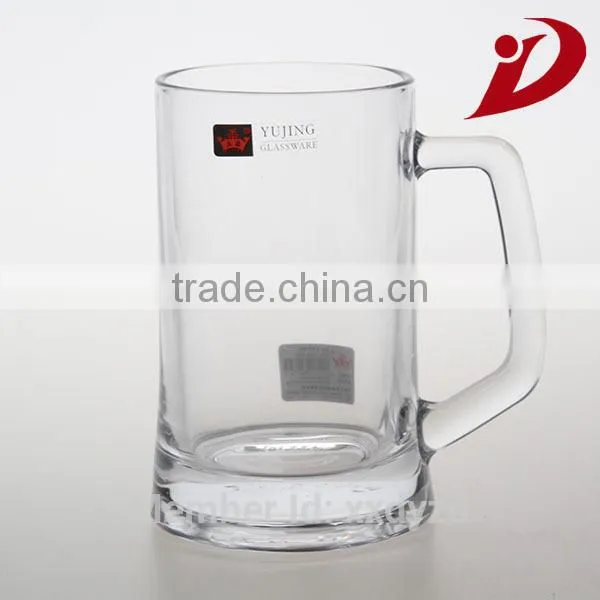 High quailty double wall glass cup with handle