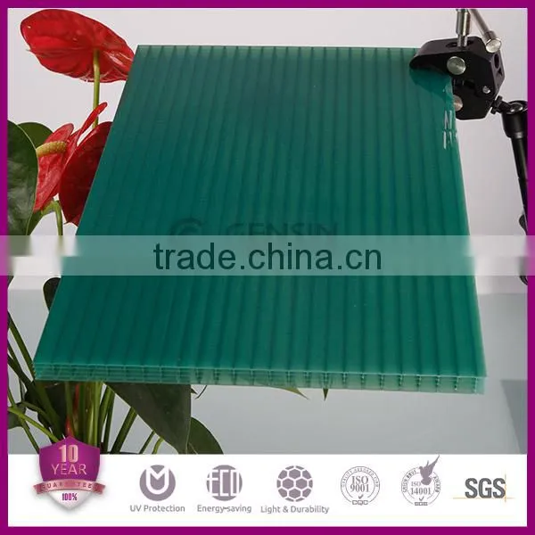 Five Walls Green Polycarbonate Sunshade Roof Sheet For Skylight Solar Control Grade A Cheap Price Wholesale 12mm
