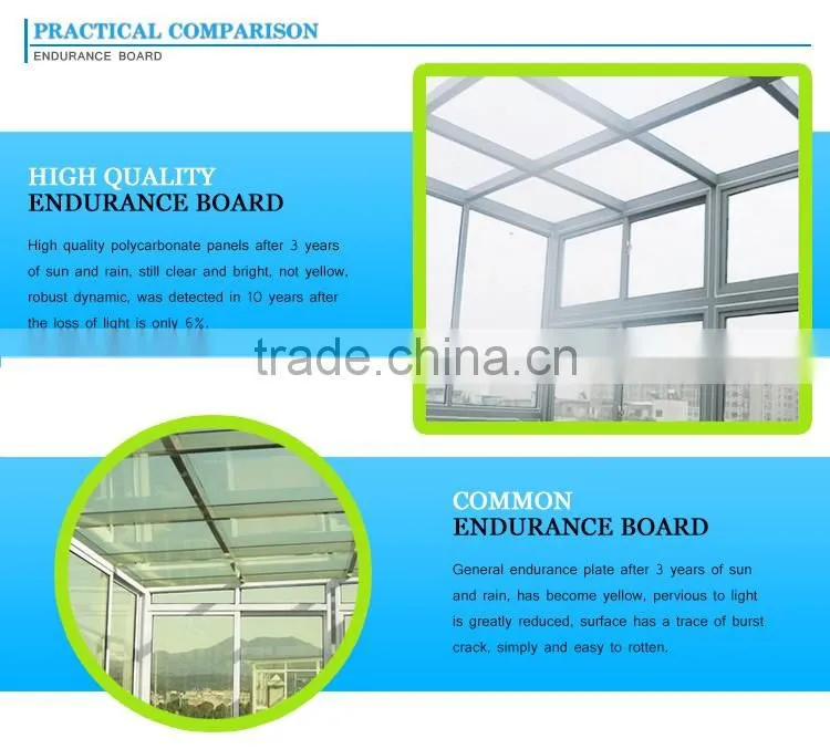 low weight u lock system pc panel flexible polycarbonate sheets