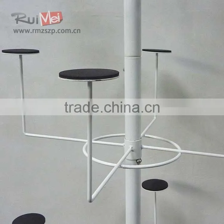 Knocked-down metal hat display stand/rack/shelf