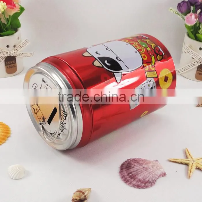 Factory price kids gift coin saving tin box piggy bank