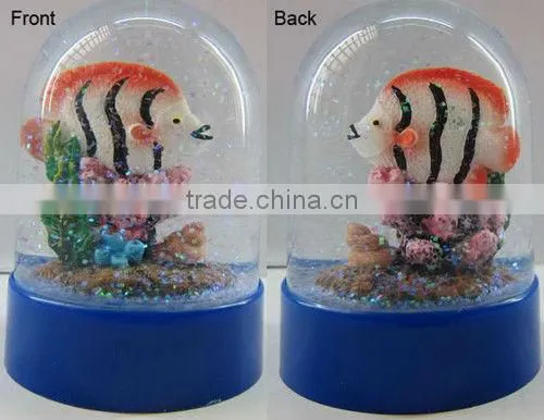 Fish snow globe, acrylic fish sea snow globe