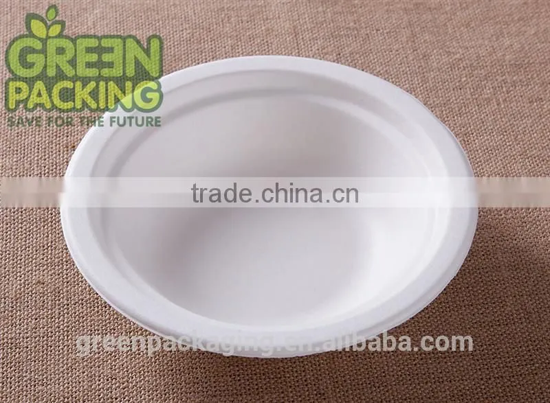 Biodegradable disposable bagasse pulp bowl