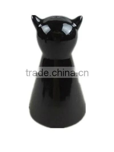 porcelain saltshaker in black color