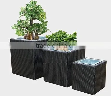 Outdoor Rattan Wicker Garden Flower Pots