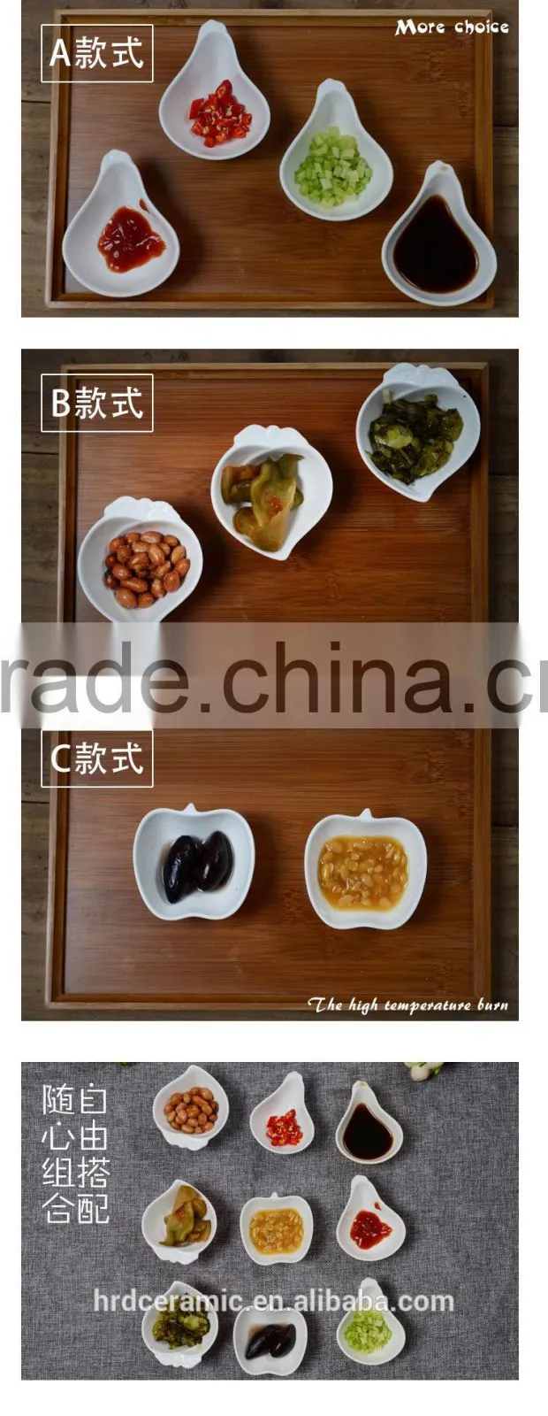 Creative stocked small ceramics dish,sauce dish ,creative dish, snack dish